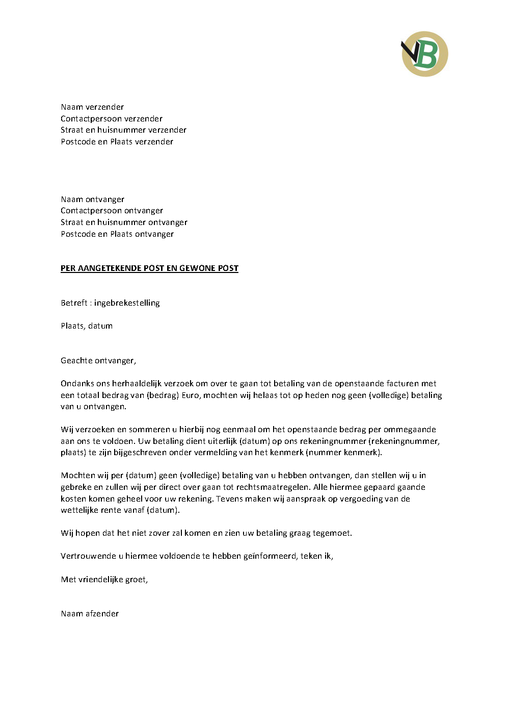 Brief nederlands klachtenbrief | scholieren.com