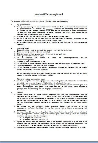 ziekmelding brief schrijven