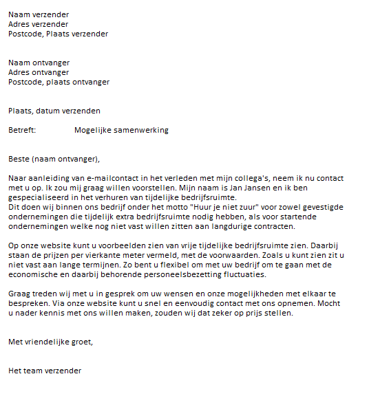 15+ Engels Brief Zakelijk Voorbeeld