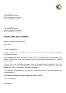 Voorbeeld aangetekende brief