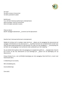 Voorbeeld brief Opzeggen, bekijk de verschillende voorbeeld brieven voor het opzeggen van een abonnement. 