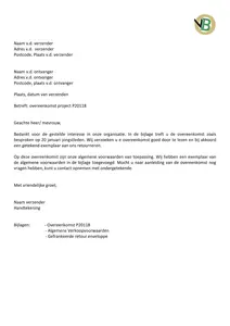 Begeleidende Brief, voorbeeld van een begeleidend schrijven met gratis download in Word