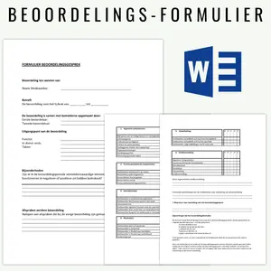 Voorbeeld Beoordelingsformulier, bekijk en download het voorbeeld formulier. 
