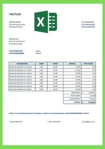 Factuur Excel, 10 factuurvoorbeelden in Excel, download de gratis sjablonen! 