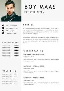 Gratis cv template 11 word | 100% gratis voorbeeld cv templates in Microsoft Word | Maak je CV in een handomdraai | eenvoudig en snel te bewerken