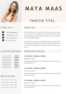 Gratis cv template 12 word | 100% gratis voorbeeld cv templates in Microsoft Word | Maak je CV in een handomdraai | eenvoudig en snel te bewerken