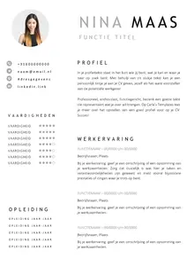 Gratis cv template 9 word | 100% gratis voorbeeld cv templates in Microsoft Word | Maak je CV in een handomdraai | eenvoudig en snel te bewerken