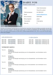 cv voorbeeld 12: in een handomdraai je cv maken met onze gratis cv voorbeelden in Microsoft Word. 100% gratis, professioneel en snel.