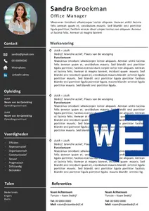 cv voorbeeld 2: in een handomdraai je cv maken met onze gratis cv voorbeelden in Microsoft Word. 100% gratis, professioneel en snel.