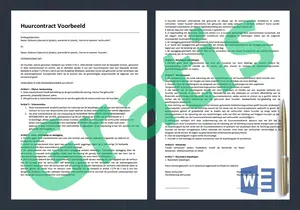 Huurcontract Voorbeeld | Maak Eenvoudig een Professioneel Huurcontract met onze Gratis Sjablonen in Word | Contract voor Tijdelijke Verhuur van een Woning. 