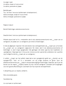 Voorbeeld Opzegbrief Werk, bekijk en download de voorbeeld brieven.
