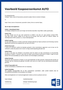 Voorbeeld Koopovereenkomst Auto (Gratis) | Leg de Koop vast in een Verkoopovereenkomst om Onduidelijkheden te voorkomen