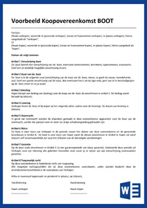 Voorbeeld Koopovereenkomst Boot (Gratis) | Leg de Koop vast in een Verkoopovereenkomst om Onduidelijkheden te voorkomen