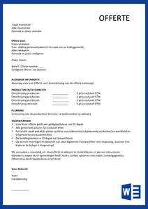 Offerte Maken, bekijk de onderdelen van een offerte en een voorbeeld van een offerte
