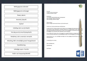 Opmaak klachtenbrief, voorbeeld brieven