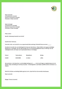 Voorbeeld Aanmaning, bekijk een voorbeeld van een aanmaning