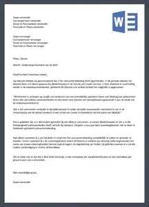 Voorbeeld Concurrentiebeding Brief, bekijk en download de voorbeeld brief