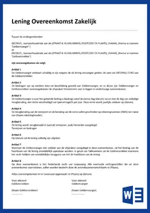 Leningovereenkomst bedrijf | Leg je afspraken vast in een Contract en Voorkom Problemen Achteraf | Eenvoudig je Contract maken in Word met onze Gratis Templates