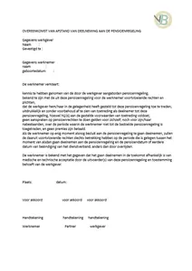 Afstandsverklaring Pensioen, bekijk en download het voorbeeld.
