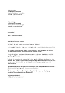 Begeleidende Brief Overeenkomst