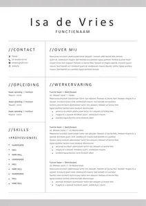 CV voorbeeld Word 2 | eenvoudige (Gratis) cv template | Maak in een handomdraai je cv in Word met onze gratis templates en start direct met solliciteren.