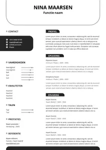 CV voorbeeld Word 7 | eenvoudige (Gratis) cv template | Maak in een handomdraai je cv in Word met onze gratis templates en start direct met solliciteren.