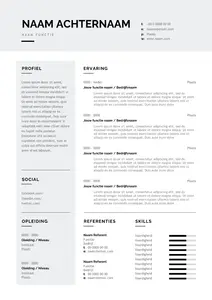 CV voorbeeld Word 9 | eenvoudige (Gratis) cv template | Maak in een handomdraai je cv in Word met onze gratis templates en start direct met solliciteren.