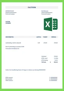 Voorbeeld Factuur Aanbetaling, bekijk en download het sjabloon 