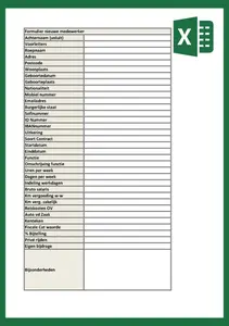 Formulier Nieuwe Medewerker, bekijk en download het voorbeeld. 