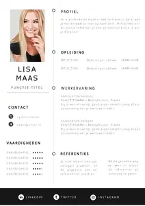 CV voorbeeld gratis design | update je cv met onze (gratis) cv templates | Eenvoudig te bewerken in Micsrosoft Word