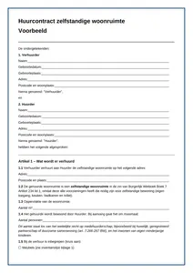 Voorbeeld huurovereenkomst woonruimte 2026. Gratis Word-template, juridisch up-to-date met Wet vaste huurcontracten en Wet betaalbare huur. Direct downloaden.