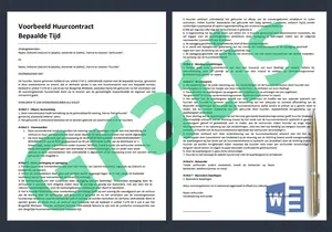 Huurcontract Bepaalde Tijd | Maak Eenvoudig een Professioneel Huurcontract met onze Gratis Sjablonen in Word | Contract voor Tijdelijke Verhuur van een Woning. 