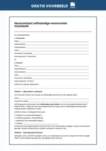 Tijdelijk huurcontract zelfstandige woonruimte: gratis voorbeeld in Word. Voor onbepaalde of bepaalde tijd onder Wet betaalbare huur. Direct downloaden.