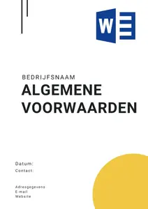 Voorbeeld Algemene Voorwaarden zzp, bekijk en download het voorbeeld.