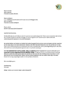 Ouderschapsverlof voorbeeld brief