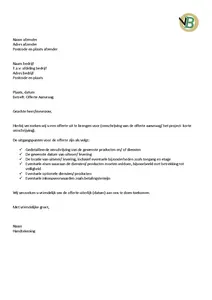 Voorbeeld Offerte Aanvraag, bekijk en download het voorbeeld. 