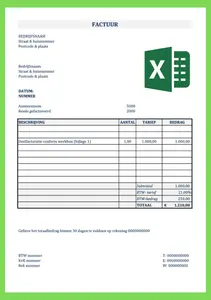 Voorbeeld Factuur Aangenomen Werk, bekijk en download het voorbeeld