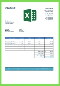 Voorbeeld Factuur Bouw, bekijk en download het gratis voorbeeld. 