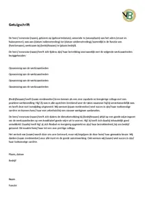 Voorbeeld Getuigschrift