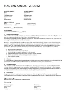 Voorbeeld Plan van Aanpak Verzuim, bekijk ken download het voorbeeld. 