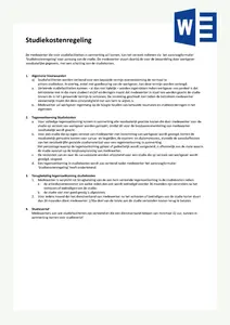 Een voorbeeld studiekostenregeling, bekijk het voorbeeld en de bijbehorende documenten. 