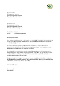 Een voorbeeld zakelijke brief 2, een eerste contact voor een mogelijke samenwerking