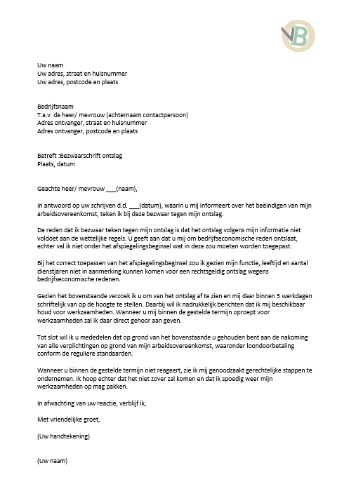 Afsluiting klachtenbrief voorbeeld