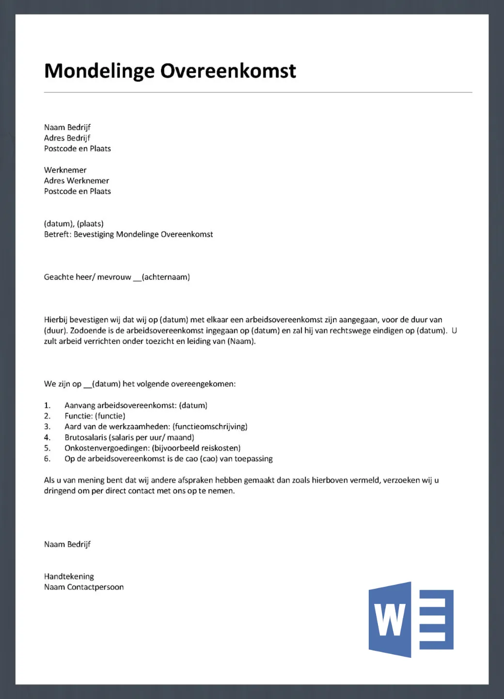 Uitnodiging bevestigen van een sollicitatiegesprek
