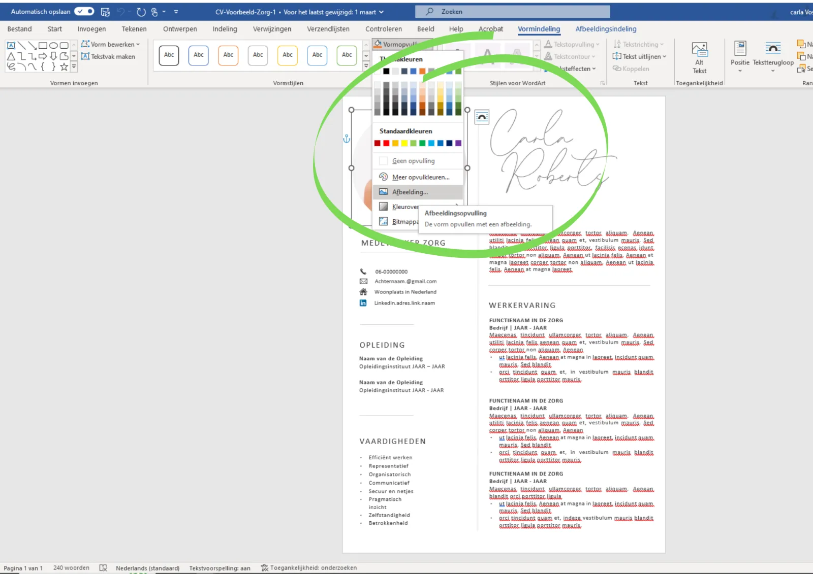CV-Voorbeeld-Word-met-foto-uitleg-4 CV-Voorbeeld-Word-met-foto-uitleg-4