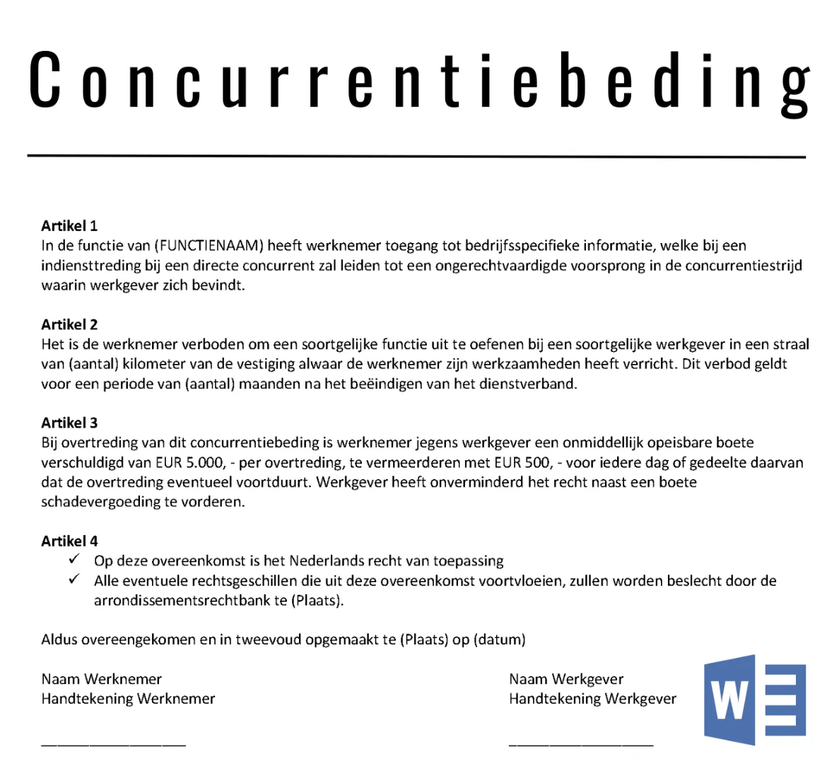 Concurrentiebeding-onbepaalde-tijd Concurrentiebeding-onbepaalde-tijd
