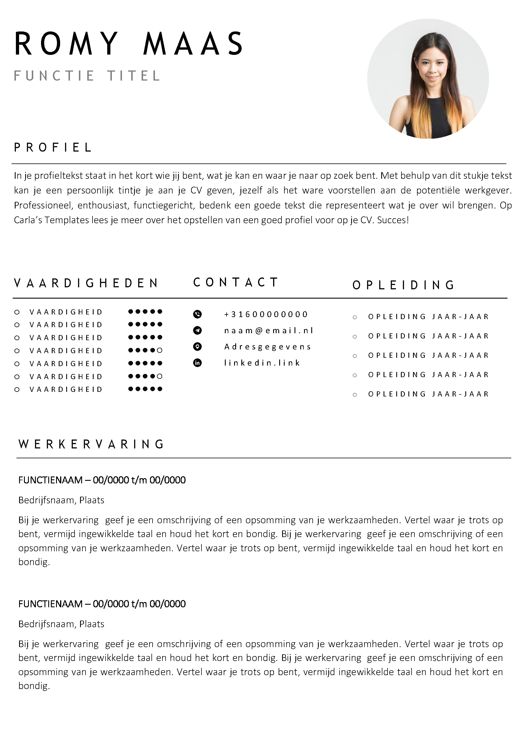 Gratis cv template 27