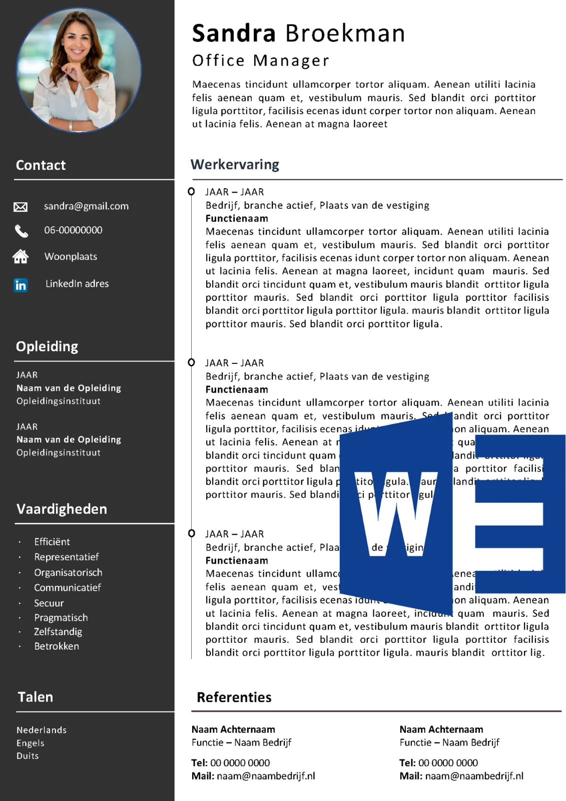 iets microfoon bron Cv voorbeeld 2 - (Gratis) Word Templates voor een Perfect CV