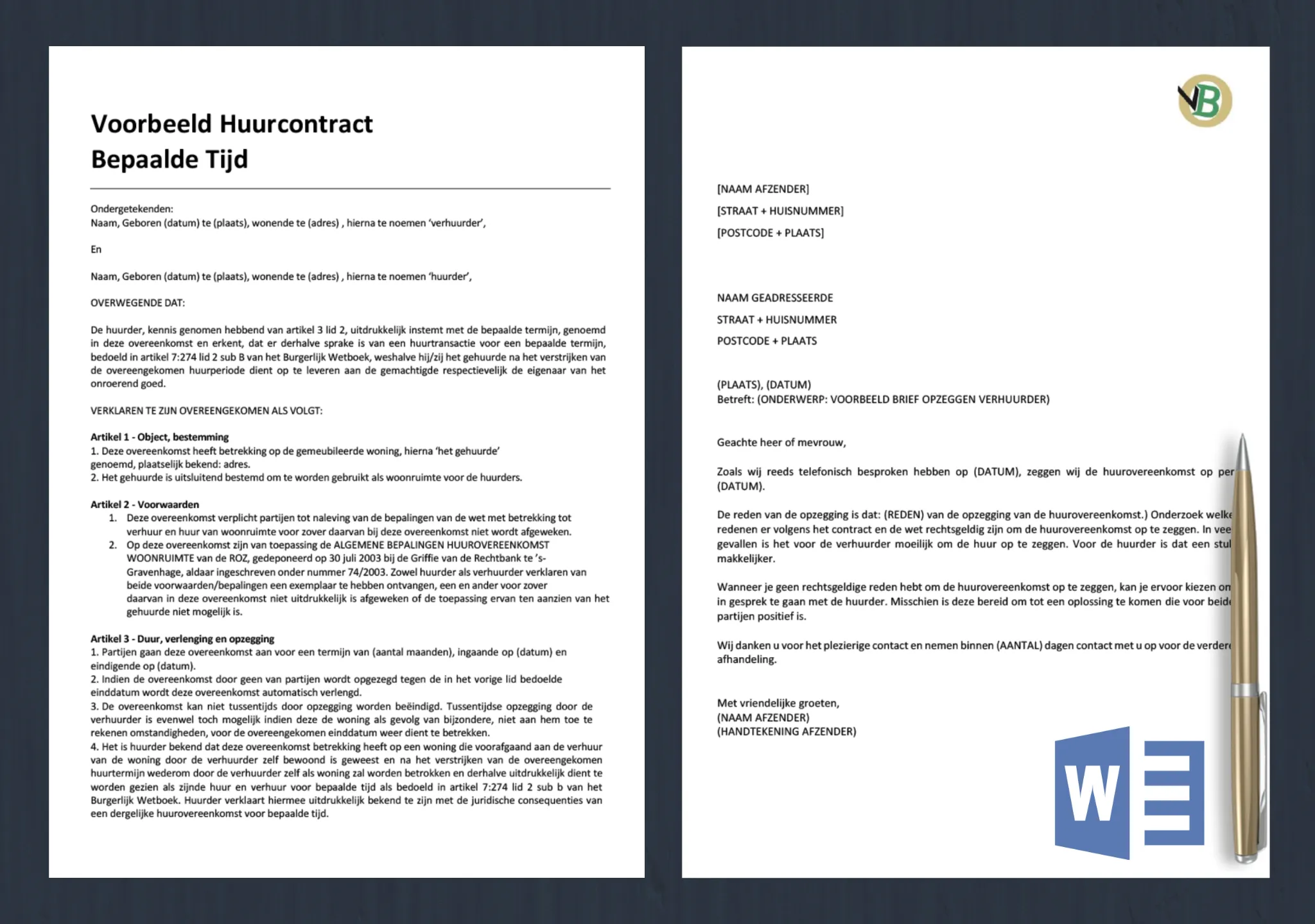 Huurcontract Opzeggen Gratis Voorbeeld Brieven