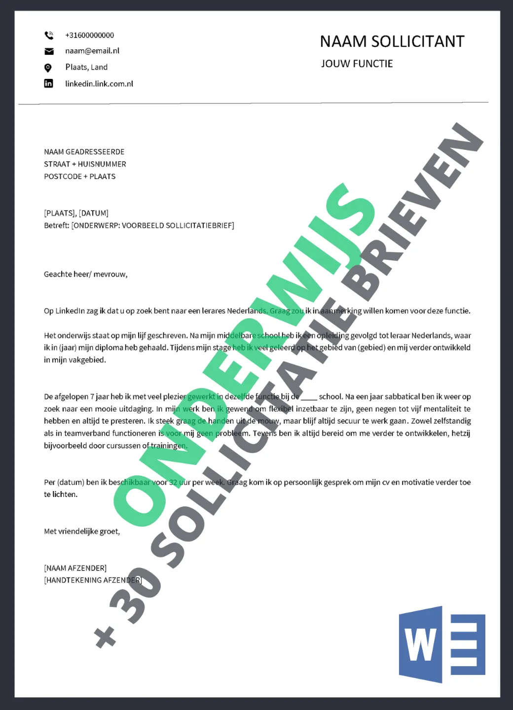 Voorbeeld-Sollicitatiebrief-onderwijs